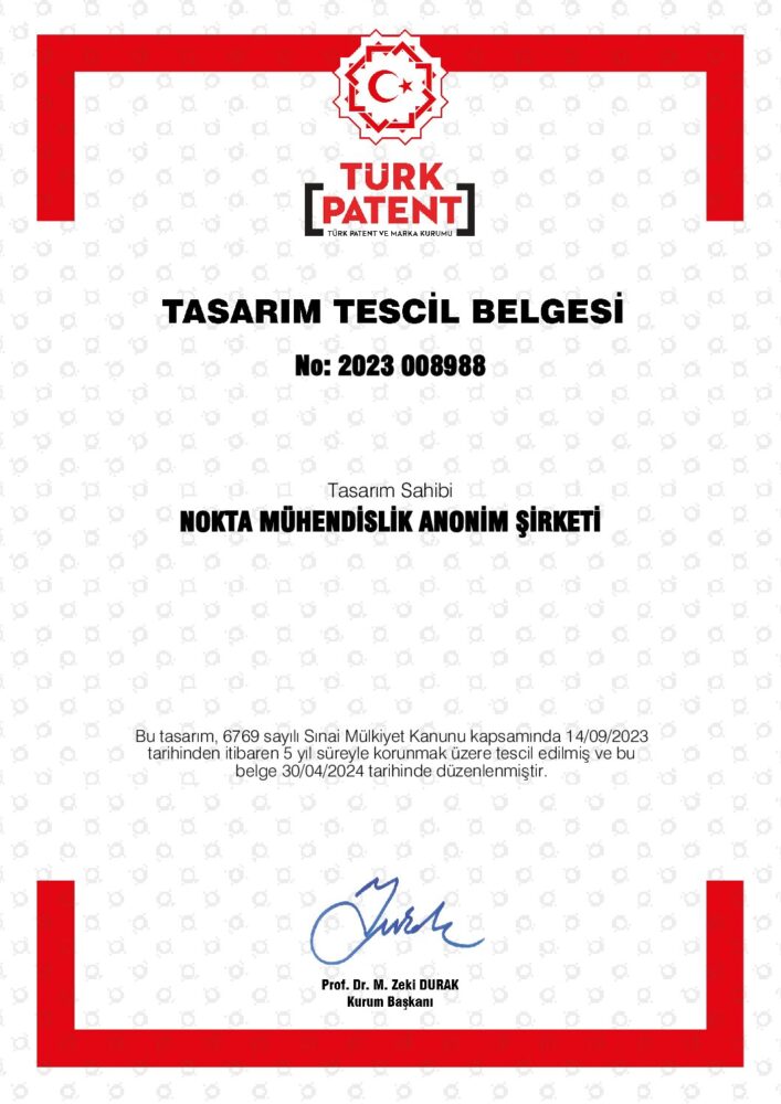 Design Registration Certificate • Türkiye