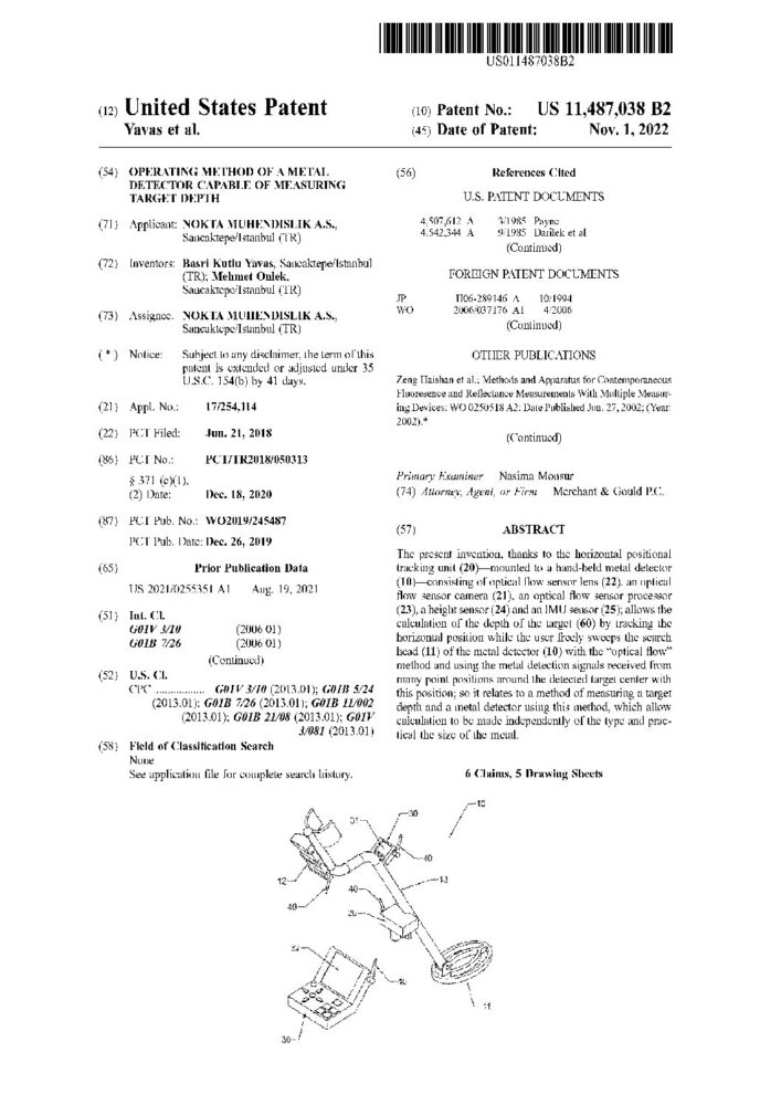 Patent: Operating Method Of Measuring Target Depth • USA