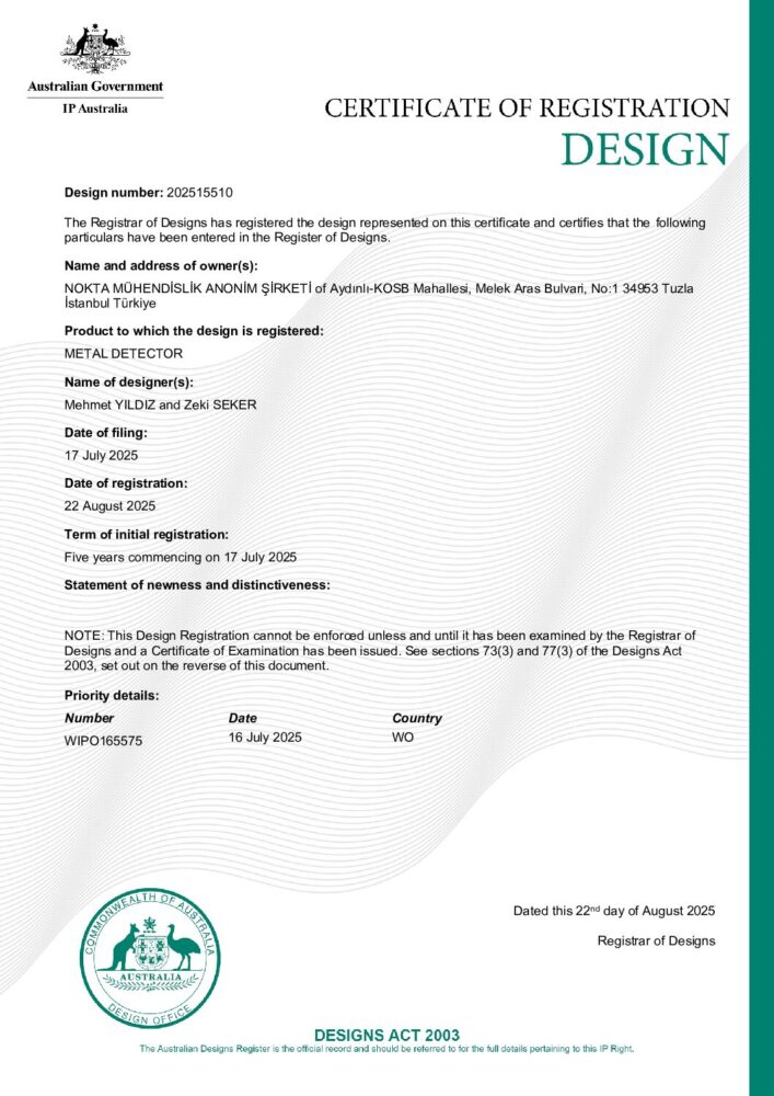 Сертифікат: Design Rights IP Australia