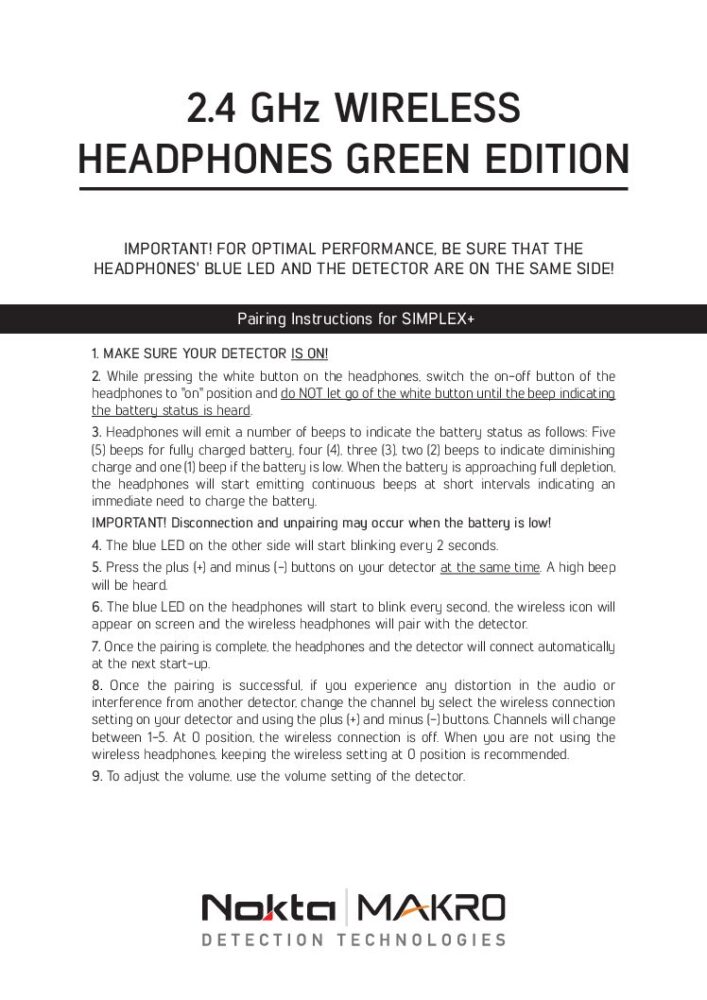 2.4 GHz Wireless Headphones Green Edition User Manual • en