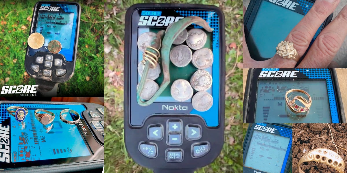 Фото користувачів Nokta Double Score, що вони знайшли з металошукачем (є золото!). Такі знахідки дійсно круті та порадували своїх нових володарів.